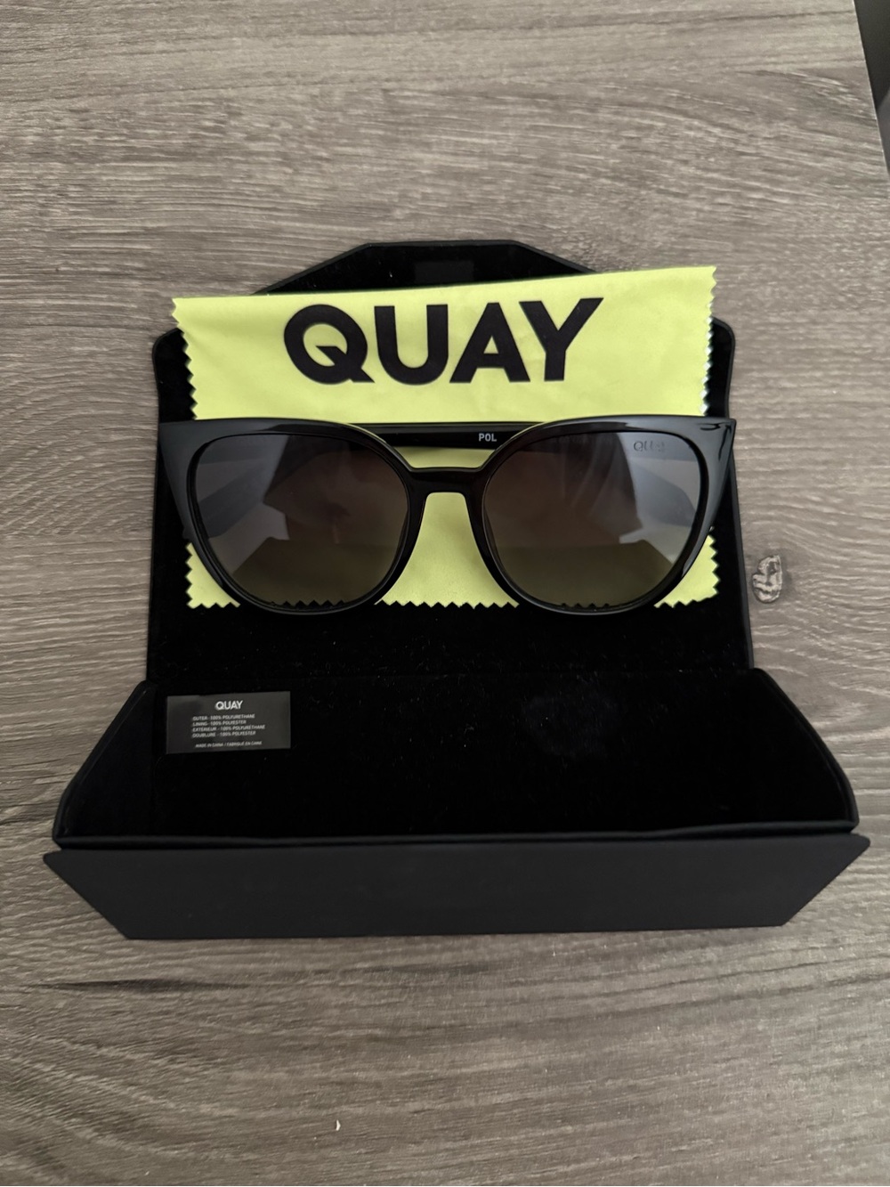 Quay Australia Black Cat Eye Sunglasses